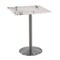 Holland Bar Stool Co 42" Tall OD214 Stainless Steel Table Base 22" Diameter 30"x30" Square White Marble Top OD214-2242SSOD30SQWM - alternate 1